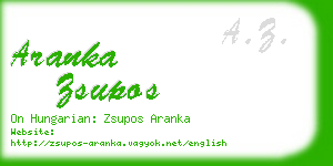 aranka zsupos business card